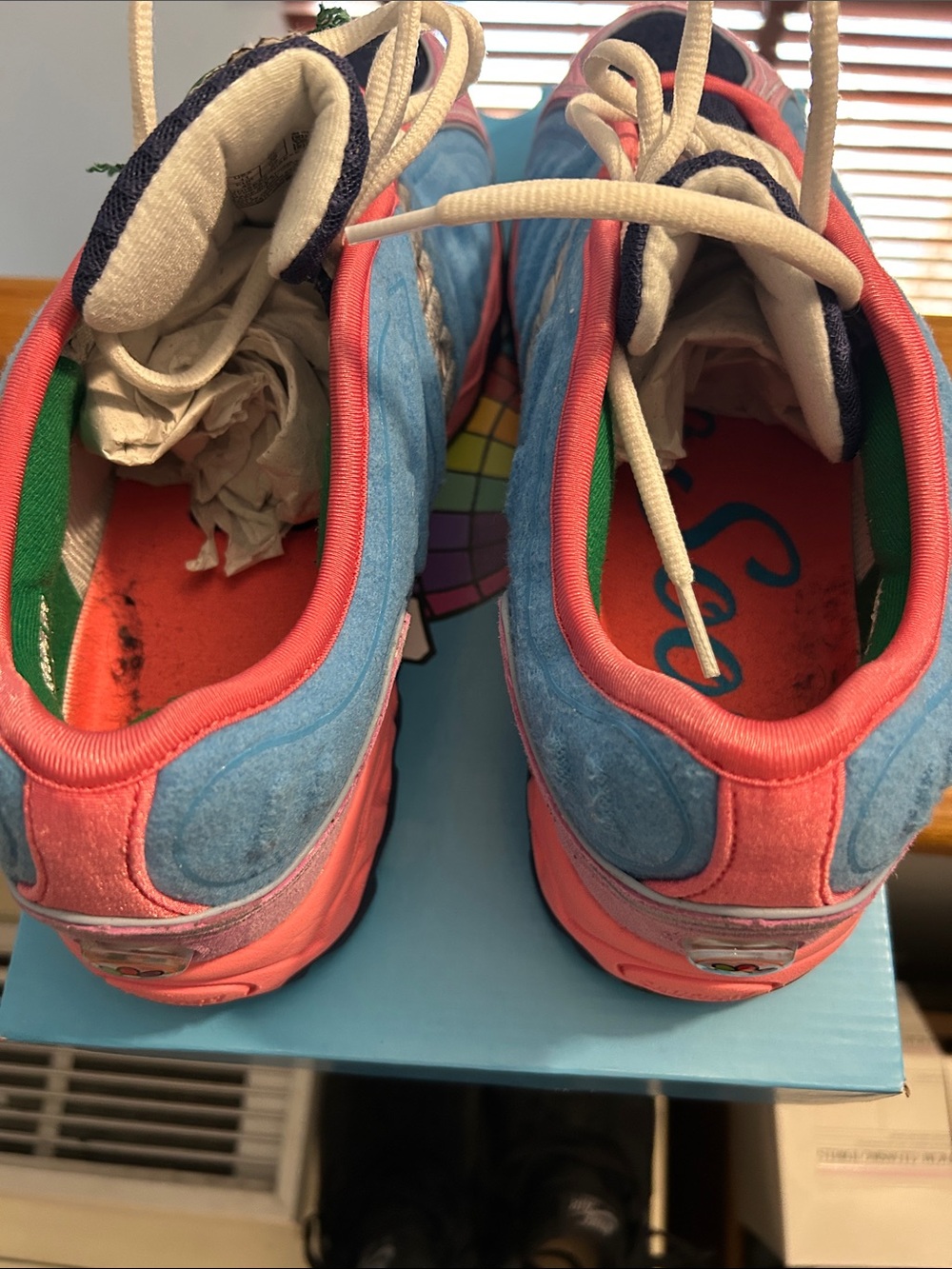 Saucony mens Blue Pink Navy Lace-Up Sneakers - Picture 4 of 4